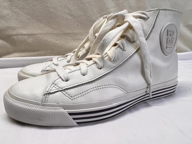 Vintage Pro Keds Mens Size 7 White Leather 69ers High Top Sneakers Rare PML34912