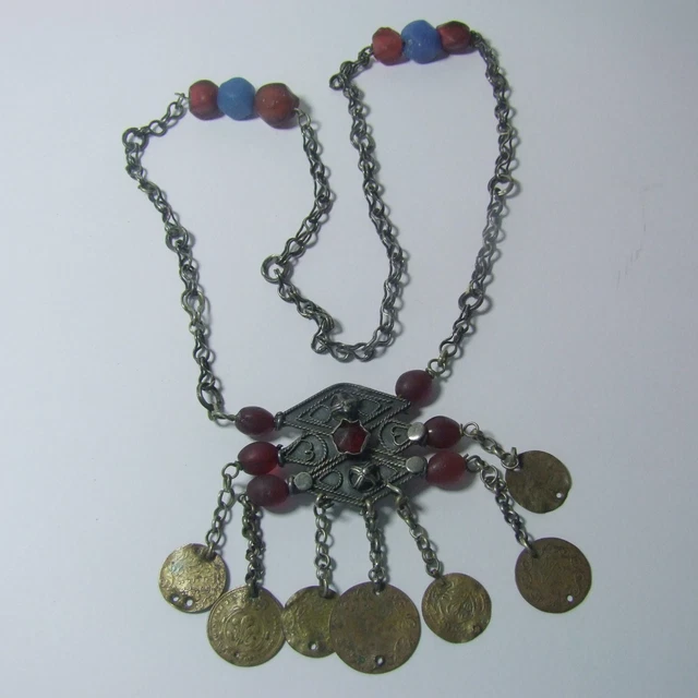 Collier Ancien En Argent Massif Berbère - Bijou Traditionnel Et Ethnique
