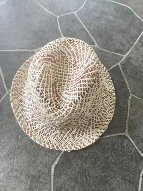 August Hats Woven Straw Forever Kettle Sun Fedora￼ Beige