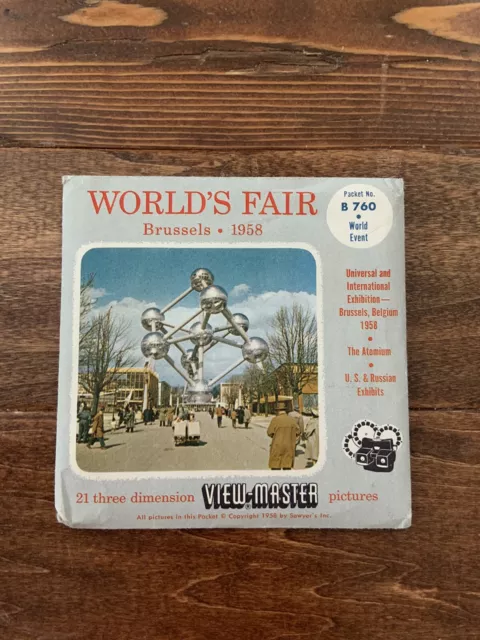 Viewmaster World's Fair, Brussels, 1958 3 Reel Packet B760 