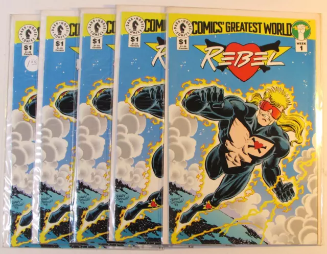 Comics' Greatest World Rebel Lot of 5 #1 x5 Dark Horse (1993) Vortex Comics
