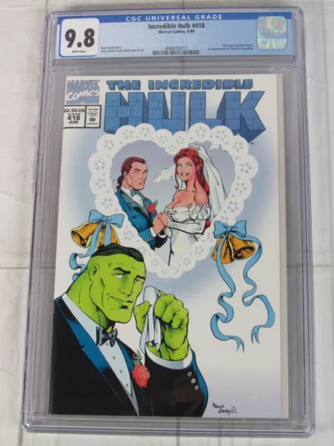 The Incredible Hulk #418 CGC 9.8 WP June 1994 Marvel Comics 4068252013