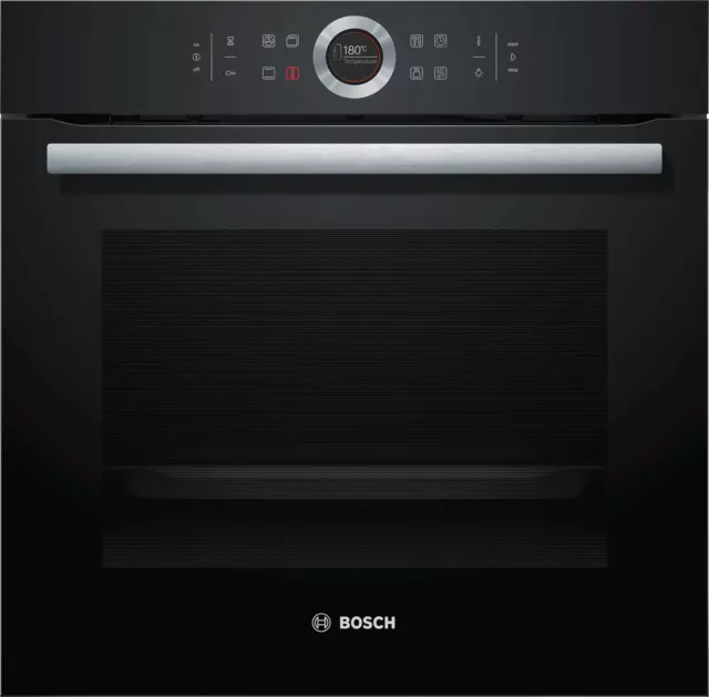 Bosch Einbau Backofen schwarz 4D-Heißluft EcoClean Direct 71 L Grill Pizzastufe