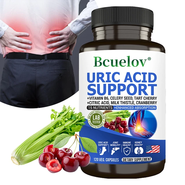 URIC ACID GOUT Cleanse Supplement Celery Seed Tart Cherry Chanca