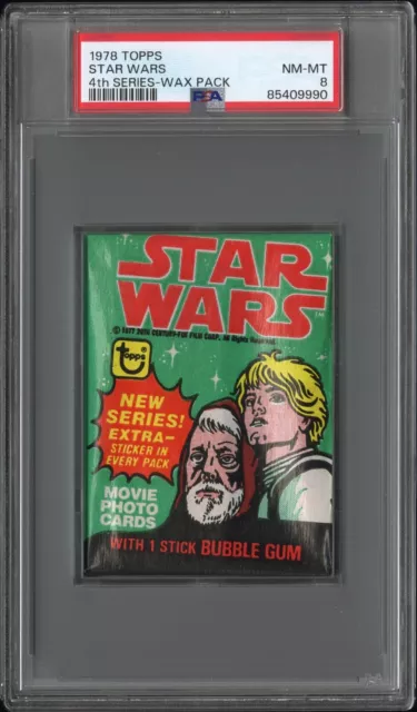 1977-78 Topps Star Wars 4th Series Wax Pack Sealed PSA 8 NM/MT