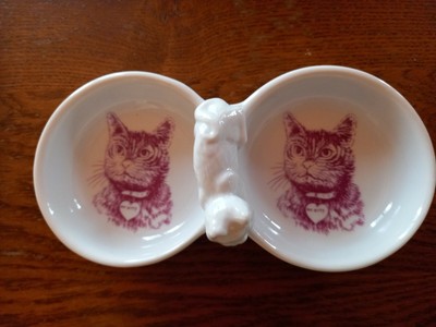 Gamelle Pr Chat En Porcelaine Pr Croquette Dessin Tete Chat Avc Collier My Kitty Eur 10 00 Picclick Fr