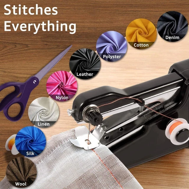 Macchina Da Cucire Elettrica Portatile - Mini Per Viaggio, Con Pedale E Luci LED, Rosa - Foto 3