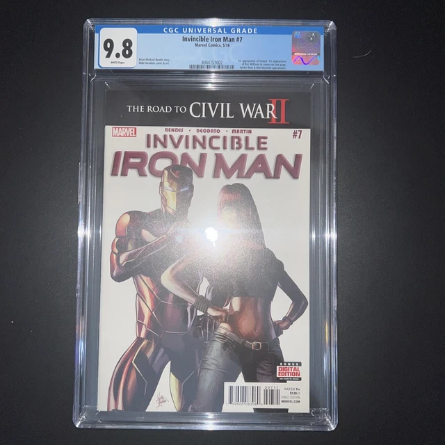 Invincible Iron Man #7 CGC 9.8 2016 1st Cameo Riri Williams Ironheart Bendis 2