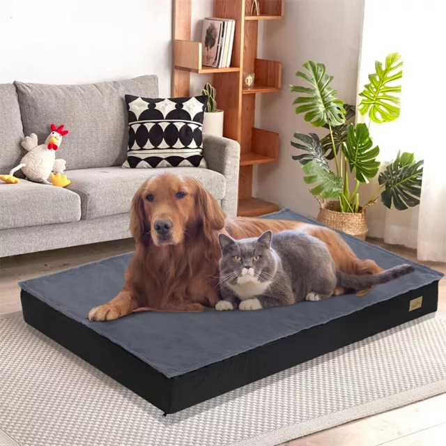 Orthopedic Dog Bed Memory Foam Comfy Pet Mattress With Waterproof Washable Cover