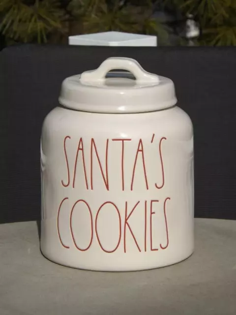 Rae Dunn Santa's Cookies Tarro de Galletas Cartucho