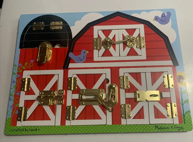 Melissa And Doug Latches Barn Wooden Activity Board  #8883