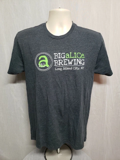 Big Alice Brewing Long Island City NY Adult Medium Gray TShirt