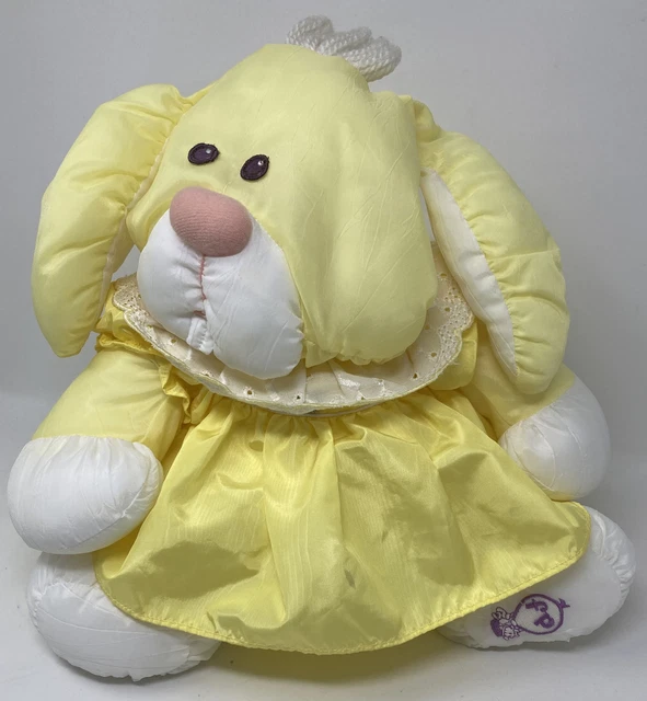 Vintage 1986 Fisher Price 15” Original Puffalump Yellow Bunny Rabbit Plush