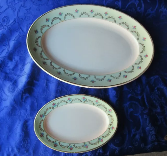 Plats en porcelaine, Luneville K.G Modèle ANTIBES  Décor fleurs (lot de 4) 3