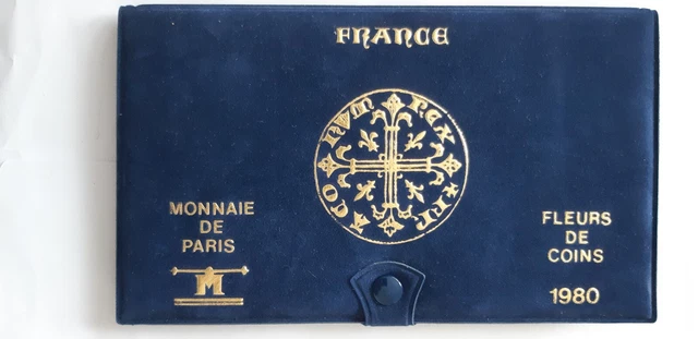 France COFFRET Monnaie de Paris Fleurs de coins 1980, très bel état