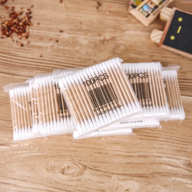 100 Pcs Applicateur Des Cotons-tiges Pour Le Maquillage Coton-tige