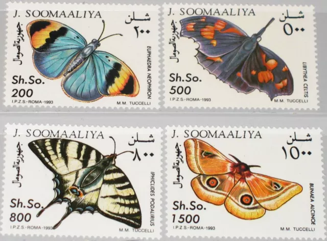 SOMALIA 1993 472-75 Schmetterlinge Butterflies Fauna Insects Insekten MNH