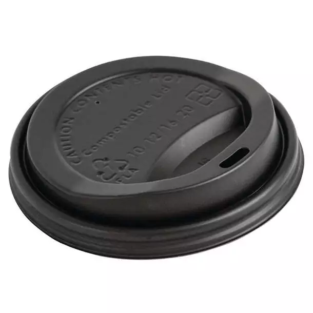 Fiesta Compostable Hot Cup Lids 340ml Pack of 1000 PAS-DS053