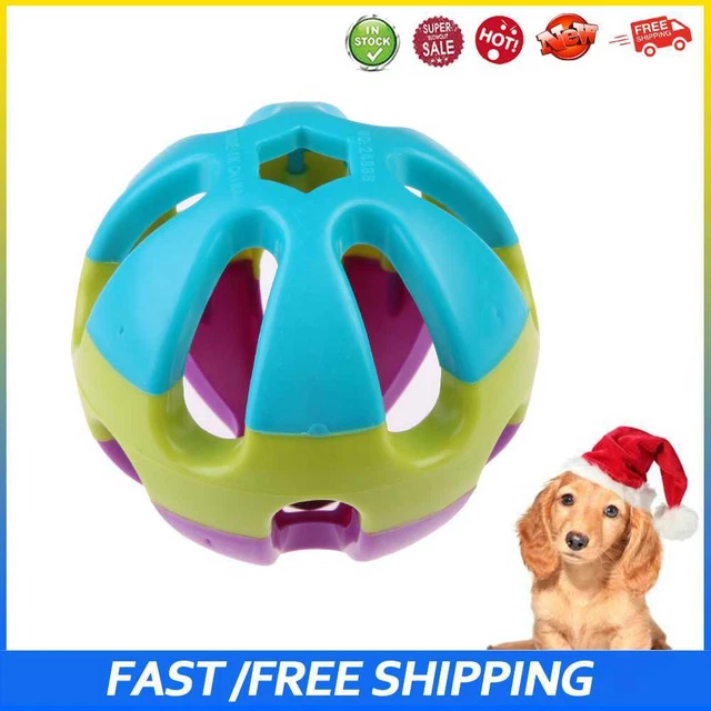 #b Pelota de masticación de bola redonda para gato perro cachorro Happy Jingle juguete