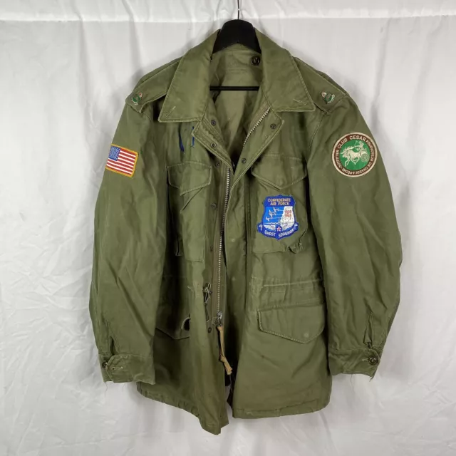 Korean Vietnam War M1951 Field Jacket Patched w/ pins