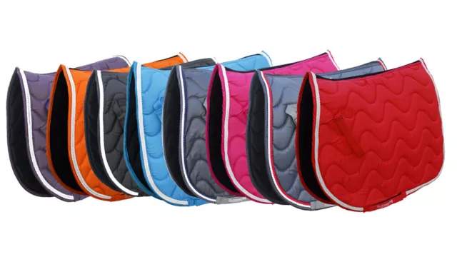 Rhinegold Saddle Pad Elite Wave Horse Fully Ventilated Cotton Outer Deep Fit