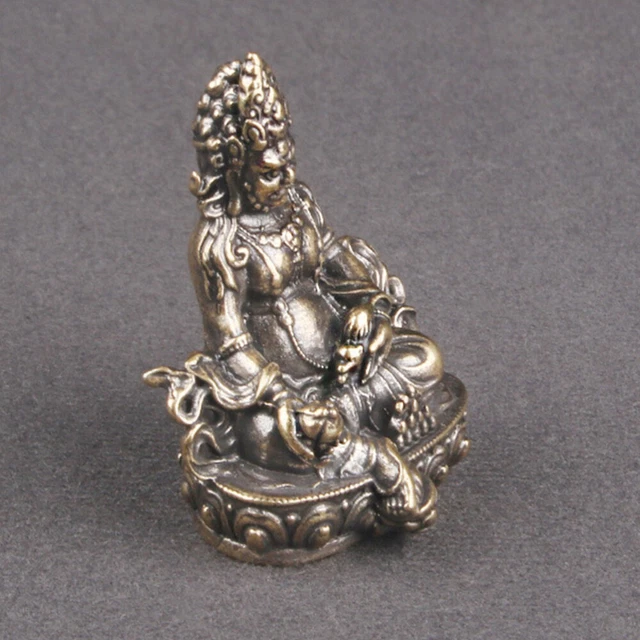 Feng Shui Sculptures Thai Sitting Buddha Statue Antique Crafts Huang Caishen