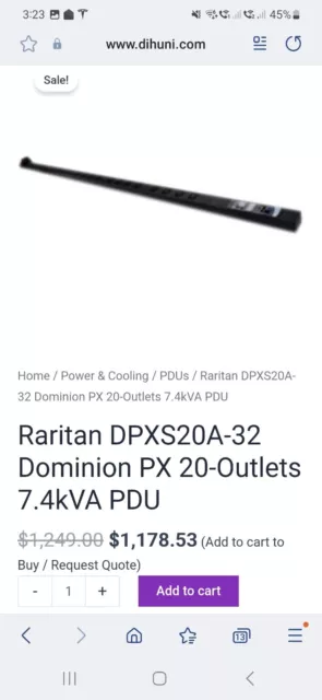 Raritan power distribution Unit Dpxs20a-32