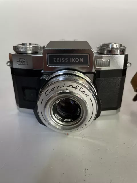 #S0459-Mint Like New Contaflex S (with Ziss Icon Sign) + Carl Zeiss Tessar 2.8/50