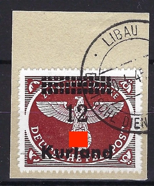 11045)) Kurland Mi 4 B VII° auf LUXUS ∆ gepr. Vanloo BPP