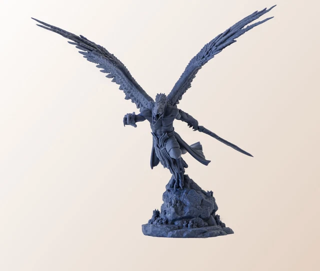 Peinta3D - Figurine En Résine à Peindre Vyrkol Demon Univers Stormborg (1+1) - Impression 3D Haute Qualité, Dimensions 48.68 X 72.15 X 52.87 Mm + 28.89 X 28.92 X 4.17 Mm, Échelle 32mm