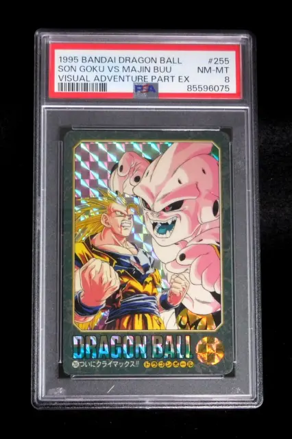 PSA 8 Dragón Bola Son Goku & Majin Buu #255 Prisma de Japón Visual Aventura 1995