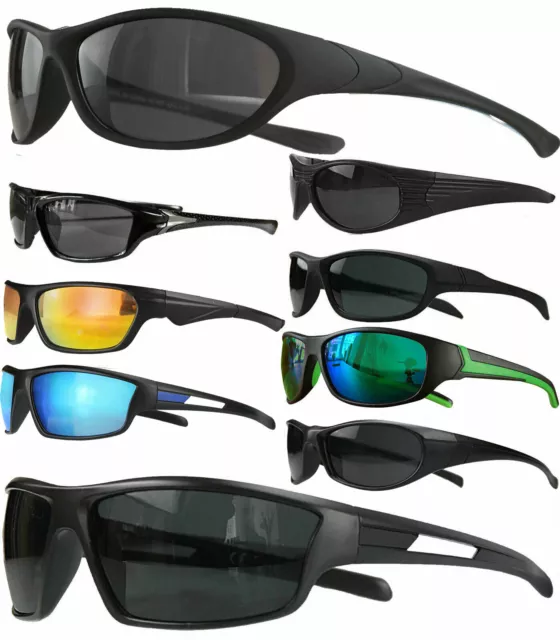 Herren Damen Sonnenbrille schwarz Motorrad Fahrrad Sport Brille Bikerbrille