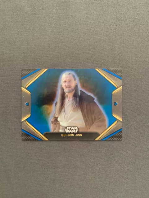 Topps Star Wars Trader Uzumi Original Art Jedi Tilt Workbench - Qui Gon Jinn