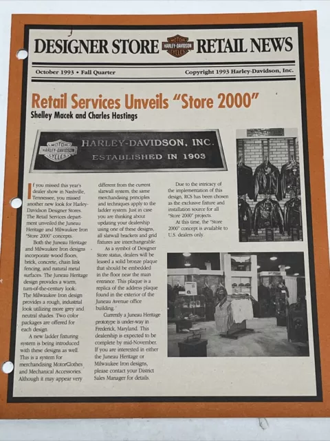 “Designer Store” Harley Davidson Dealership media advertising Flyer Robison HD