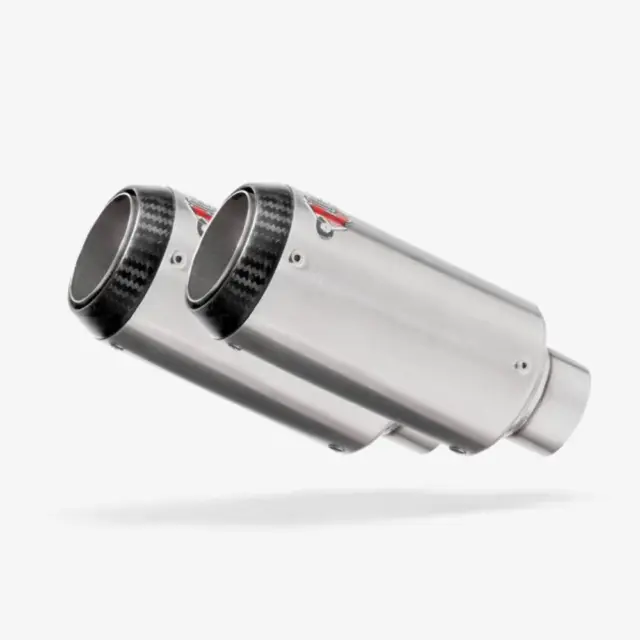 Lextek CP1 S/Steel Exhaust Silencer 51mm Slip-on (x2)