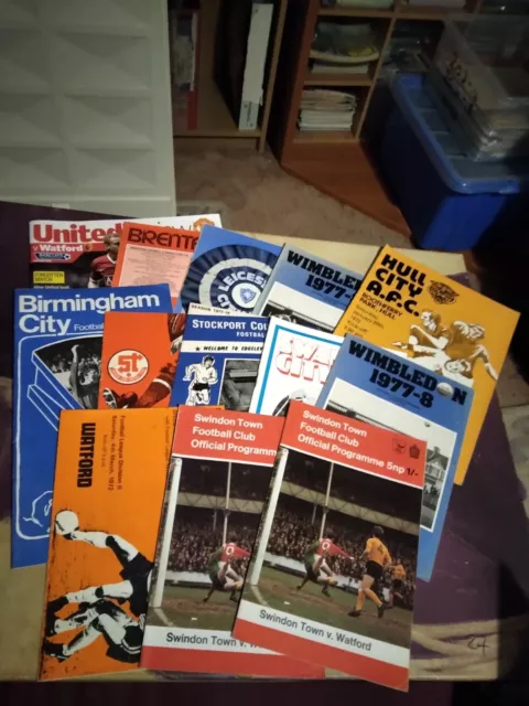 Watford Away Football Programmes x 12 Various 1970's Lot 2 All Listed