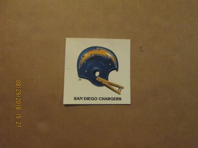 NFL San Diego Chargers  Vintage Circa 1980's 2 Bar Helmet Team Football Sticker