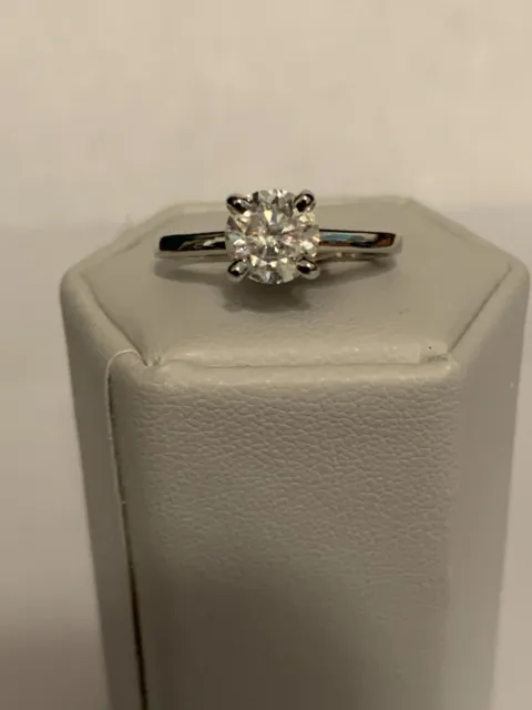 IGL Certified NEW 1.14 CWT Diamond (D SI3) Engagement Ring Solid 14K White Gold