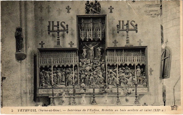 CPA Vetheuil Interior of the Church Altarpiece (1317739)