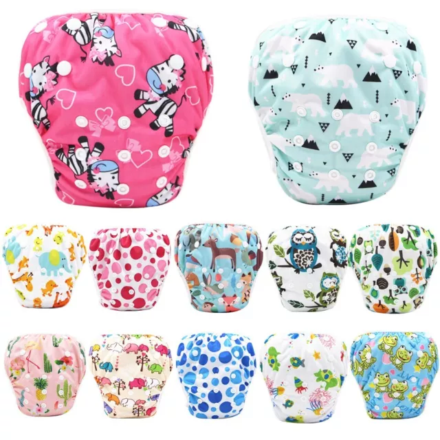 Reusable Swim Nappy Baby Cover Diaper Pants Nappies Swimmers Newborn to Toddler