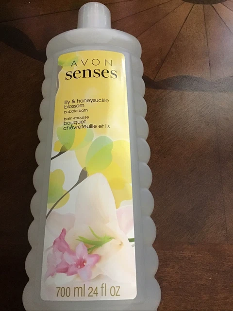 Baño de burbujas Avon Senses FLOR DE LIRIO Y MADRESELVA 24 OZ CADA NUEVO SELLADO