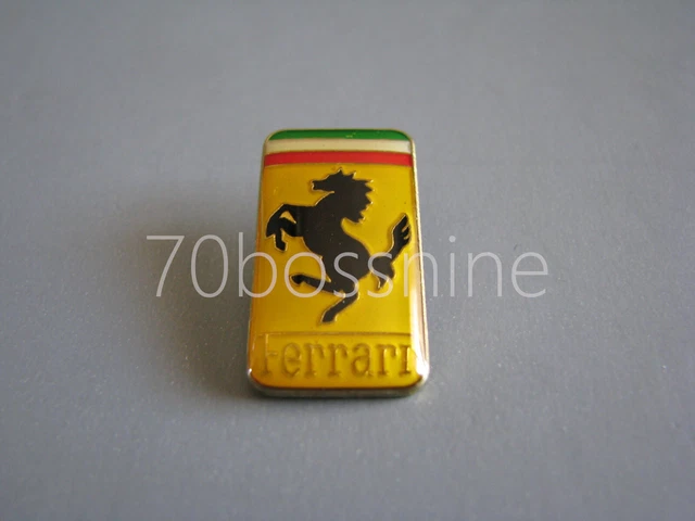 Ferrari Prancing Horse Logo 1"X9/16" Bubble Type Automotive Hat Pin Lapel Pin