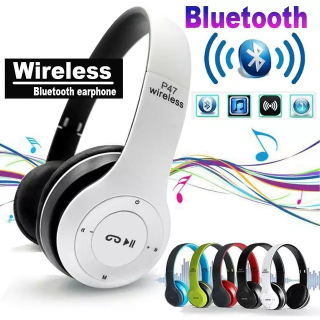 Wireless Bluetooth 5.0 Headset Headphones Foldable Stereo Super Bass Earphones