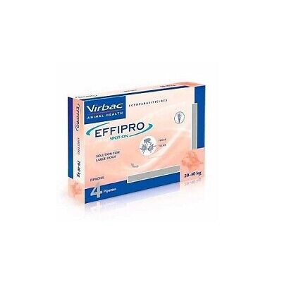 EFFIPRO Spot On 4 Pipetas Antiparasitarias de 268 mg para Perros Grandes
