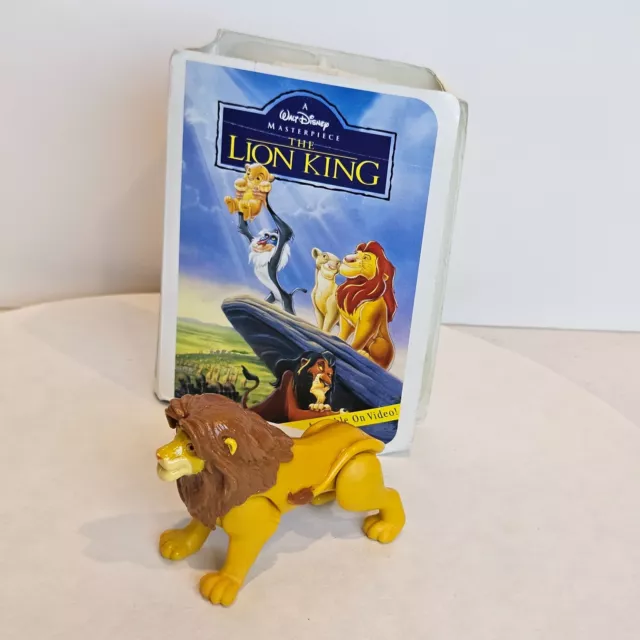 Vintage 1996 Disney The Lion King McDonalds Happy Meal Simba Toy VHS Box