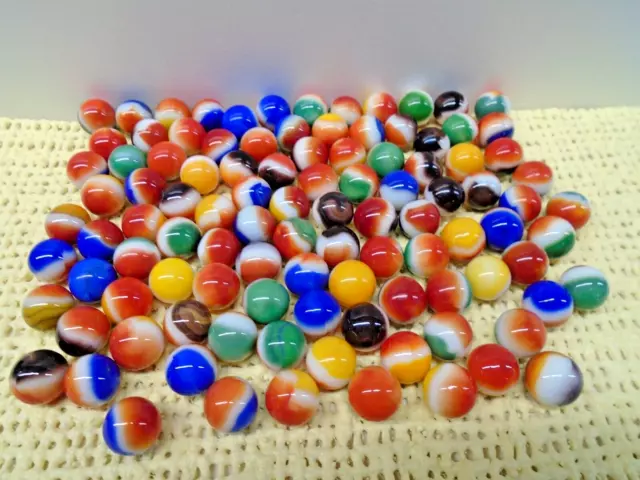 VINTAGE (104) VITRO AGATE "ALL REDS" MARBLES! SIZE .58 in. VERY NICE GROUP! 2