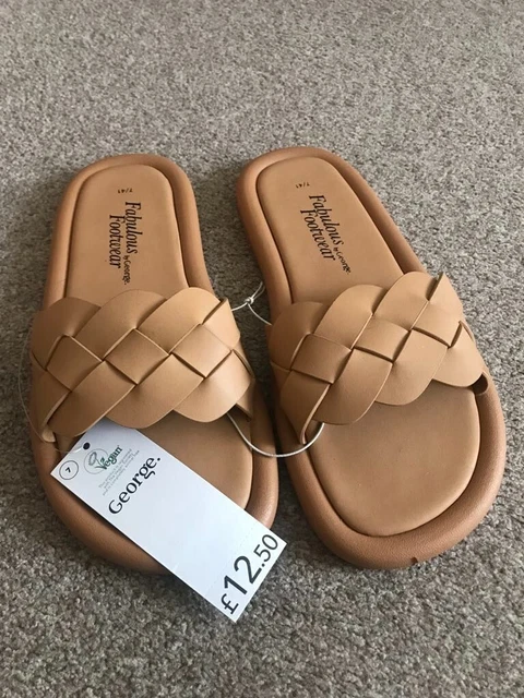 BNWT GEORGE LADIES Shoes Sandals Sliders Slippers UK SIze 7 41