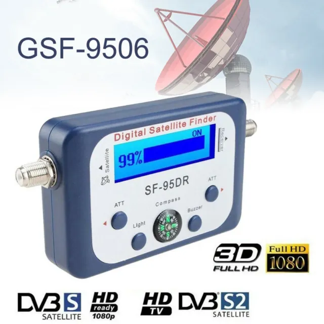 Dish-compass Satellite Finder TV Signal Strength Meter LCD Digital Display ~k
