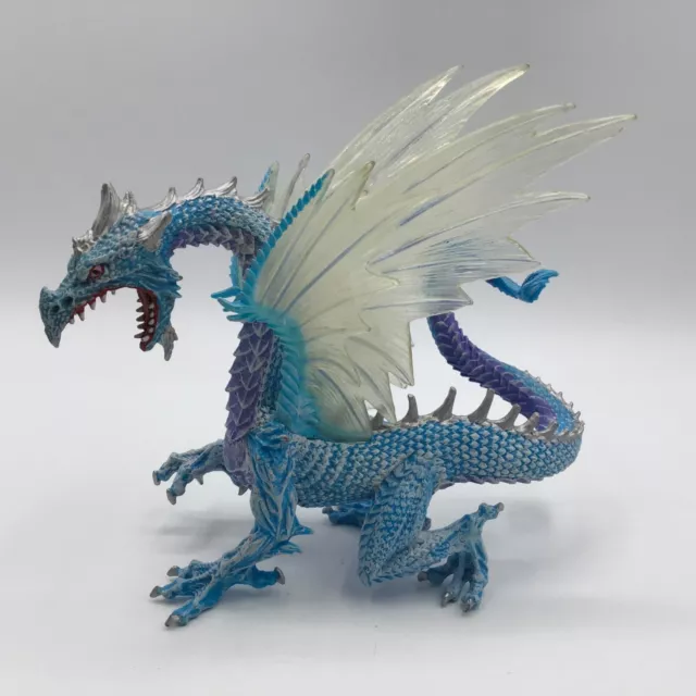 Ice Dragon Toy Figure 6 inch Safari Limited Dragon Forest Fantasy Medieval Blue