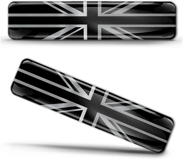 2x Union Jack UK Flag Camo Bumper Sticker Decals – Black Camo, For Biker Or Car